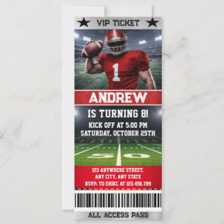 Persönliches American Football Spiel Ticket zum Ge Einladung