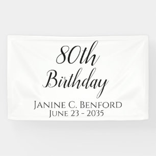 Persönliches Banner zum 80. Geburtstag