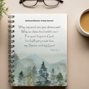 Persönliches Bibelvers Berge Gebetsjournal Notizbuch