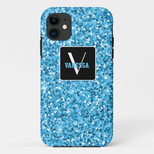 Persönliches Blau Case-Mate iPhone Hülle (Rückseite)