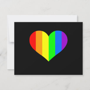 Persönliches Briefpapier: Regenbogenherz Einladung