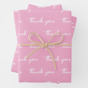 PERSÖNLICHES DANKE SCHICK MODERN PINK GESCHENKPAPIER SET