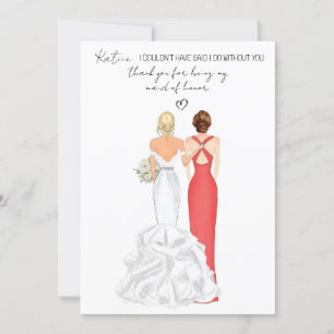 Persönliches Dankeschön für meine Trauzeugin Einladung