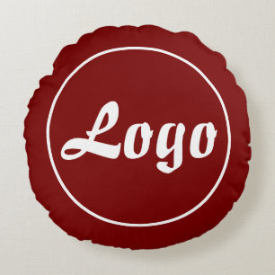 PERSÖNLICHES EIGENES LOGO BÜRO BUSINESS MODERN RUNDES KISSEN