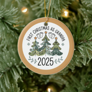 Persönliches erstes Weihnachten als Opa Keramik Ornament