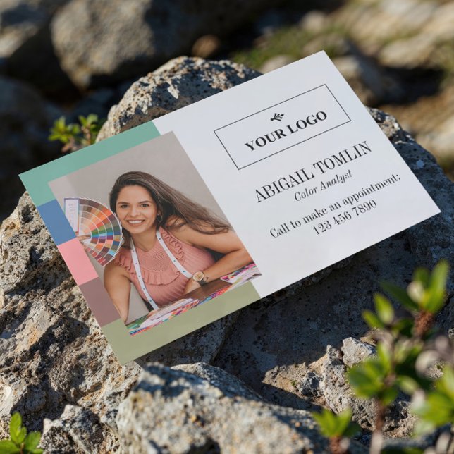 Persönliches Foto des warmen Farblogos Visitenkarte (Von Creator hochgeladen)