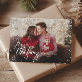 Persönliches Foto Frohe Weihnachten Grünen Weihnac