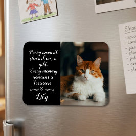 Persönliches Foto mit Katzennamen zur Erinnerung a Magnet