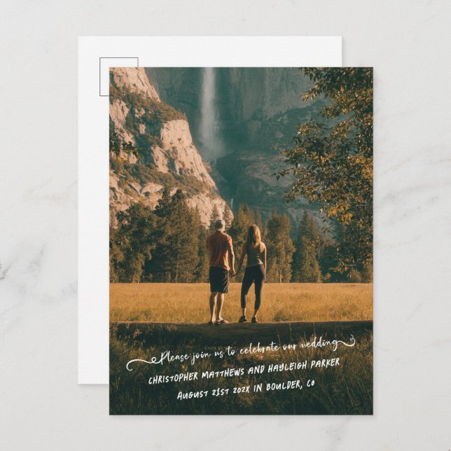 Persönliches Foto Save the Date Postkarte (Vorne/Hinten)