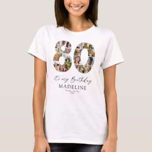 Persönliches Foto-T-Shirt zum 80. Geburtstag T-Shirt