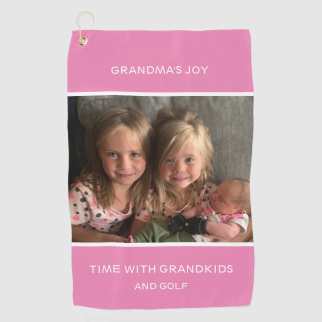 Persönliches Foto- und Textlandtuch Golfhandtuch (Vorderseite)