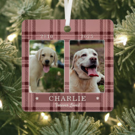 Persönliches Fotohunde-Andenken Ornament Aus Metall
