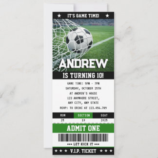 Persönliches Fußball-Ticket Geburtstag Sport Einladung