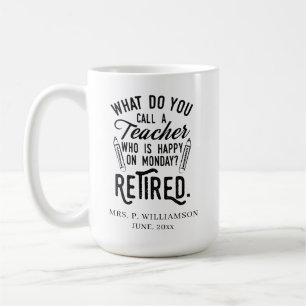 Persönliches Geschenk für den pensionierten Schull Kaffeetasse