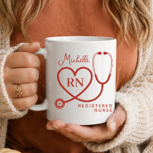 Persönliches Geschenk für Krankenschwestern zum Ab Kaffeetasse