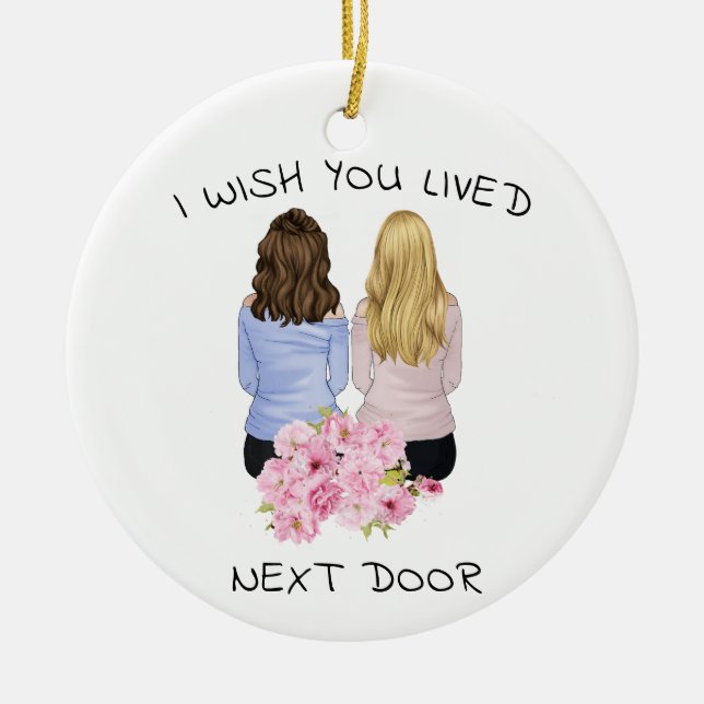 Persönliches Geschenk - Ich wünsche, dass Sie vor  Keramik Ornament (Vorne)