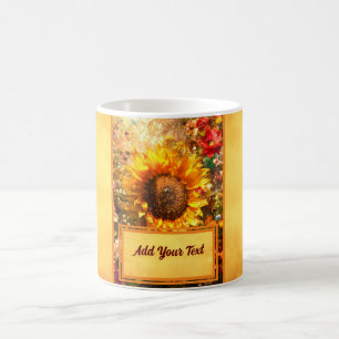 Persönliches Geschenk Sonnenblumen Kaffeetasse
