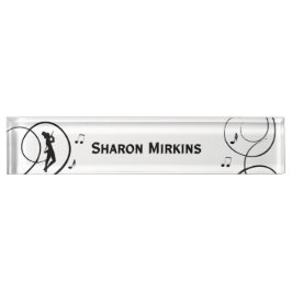 Persönliches Gestochen Tanzdesign Namensplakette