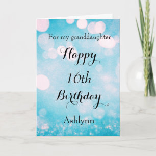 Persönliches Happy 16. Geburtstag Enkelin Karte