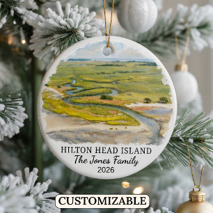 Persönliches Hilton Head Island, South Carolina Keramik Ornament