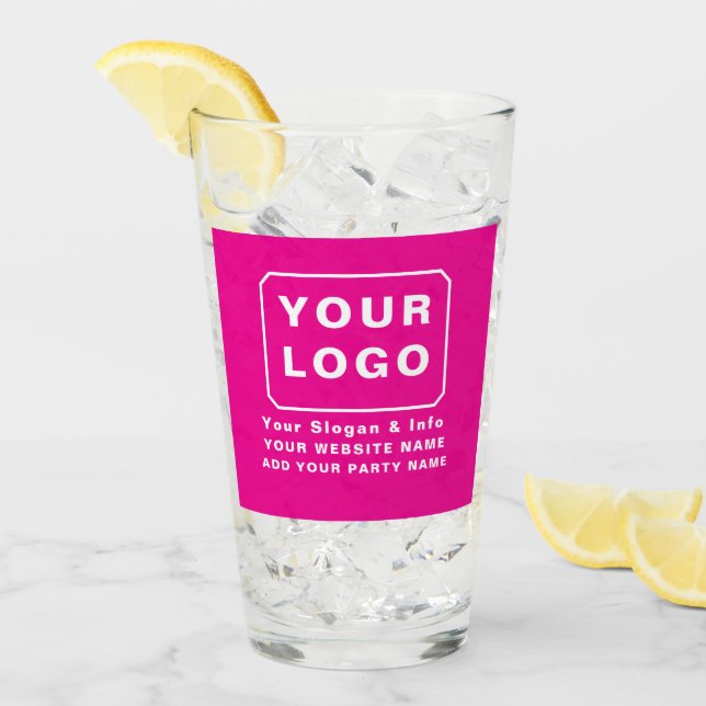 PERSÖNLICHES IHR LOGO NAME INDIVIDUELLER TEXT BIER GLAS (Vorderseite Ice)