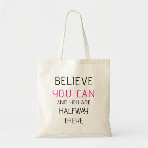 Persönliches Inspirationszitat Tragetasche