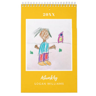Persönliches Kinderkunst-Andenken-Weihnachtsgesche Kalender