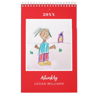 Persönliches Kinderkunst-Andenken-Weihnachtsgesche Kalender