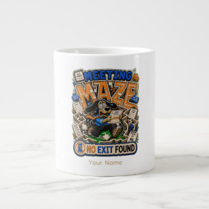 Persönliches lustiges Büro-T-Shirt "Meeting Maze", Jumbo-Tasse