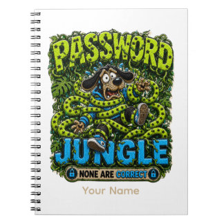 Persönliches lustiges IT-Büro Password Jungle Notizblock