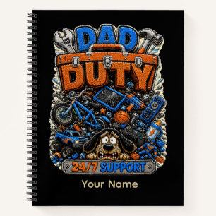 Persönliches lustiges Papa-T-Shirt mit dem Aufdruc Notizbuch