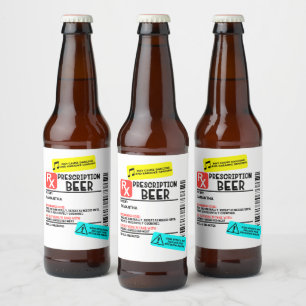 Persönliches Lustiges Warnschild für Rezeptbier Bierflaschenetikett