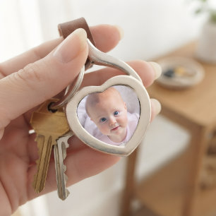 Persönliches Mini-Herz-Andenken mit Foto Schlüsselanhänger