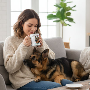 PERSÖNLICHES Morgencafé für Deutsche Schäferhunde Kaffeetasse