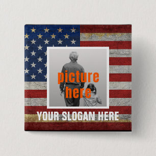 PERSÖNLICHES MOTTOS LANDESSPRUCH INDIVIDUELLE FLAG BUTTON