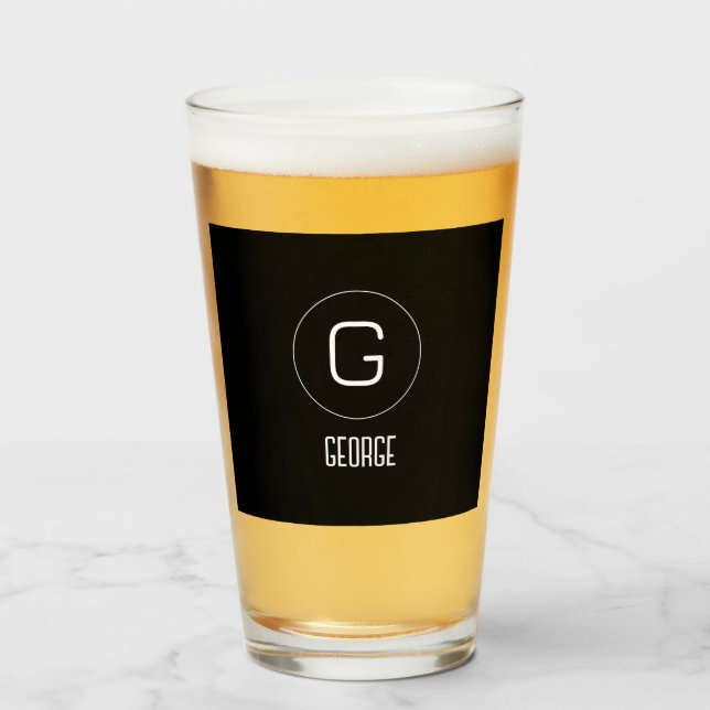 Persönliches Namenslogo Glas (Vorne (Gefüllt))