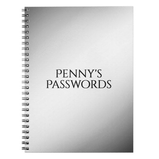 Persönliches Notebook mit schwarzer und weißer Far Notizblock (Vorderseite)
