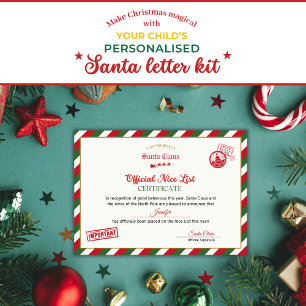 Persönliches offizielles Nice List-Zertifikat von Einladung