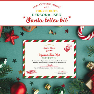 Persönliches offizielles Nice List-Zertifikat von Einladung