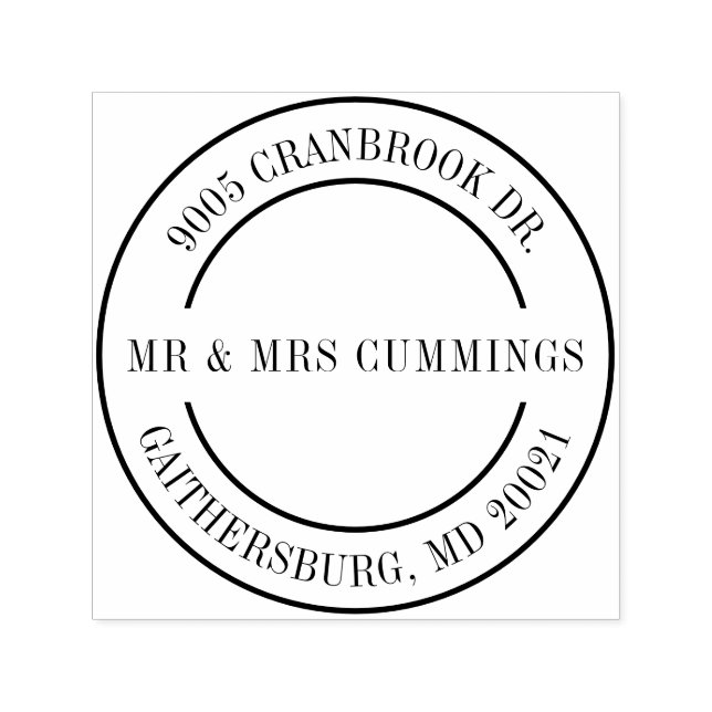 Persönliches Paar Elegante Rücksendeadresse Permastempel (Design)
