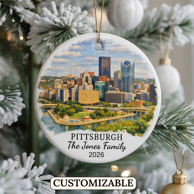 Persönliches Pittsburgh, individuelles Pennsylvani Keramik Ornament (Von Creator hochgeladen)