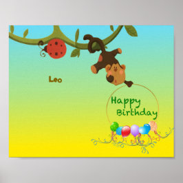 Persönliches Poster - Spielender Affe