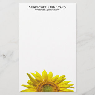 Persönliches Schreibpapier für Sonnenblumen Briefpapier