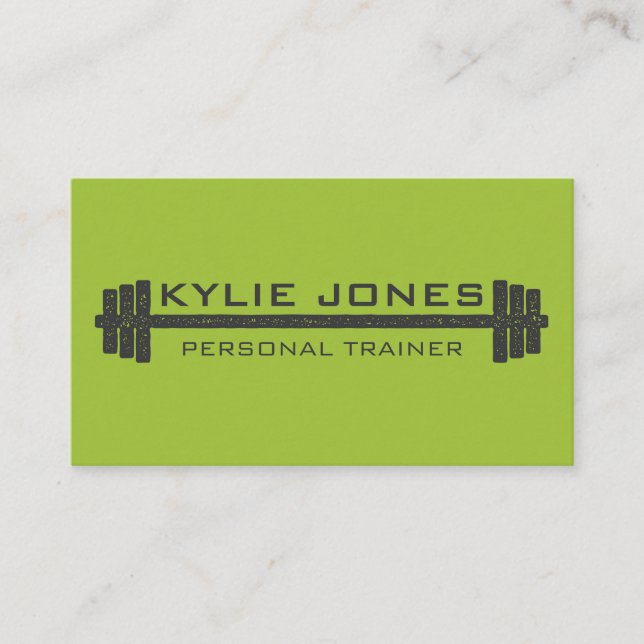 Persönliches Trainer-Fitness Barbellgewicht Visitenkarte