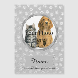 Persönliches und Niedliches Grau-Memorial Magnetkarte