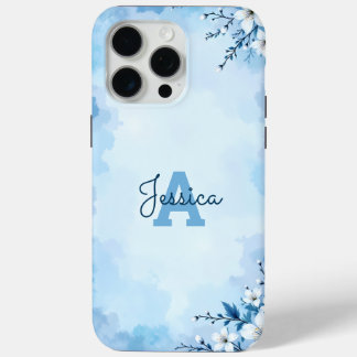 Persönliches Wasserfarben-Monogramm Case-Mate iPhone Hülle