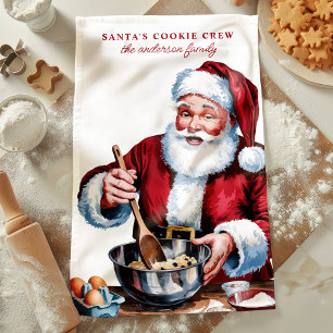 Persönliches Weihnachten - Santas Cookie-Crew Geschirrtuch
