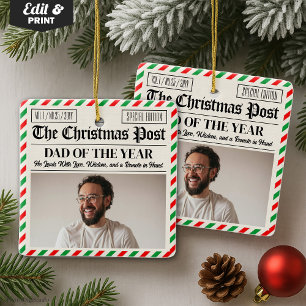 Persönliches Weihnachtsgeschenk für den Vater, Lus Keramikornament