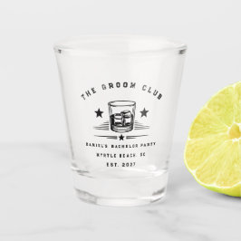 Persönliches Whiskey-Wochenende-Junggesellenabschi Schnapsglas