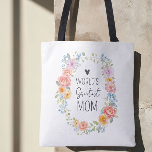 Persönliches Zitat Floral 'Weltbeste Mama'